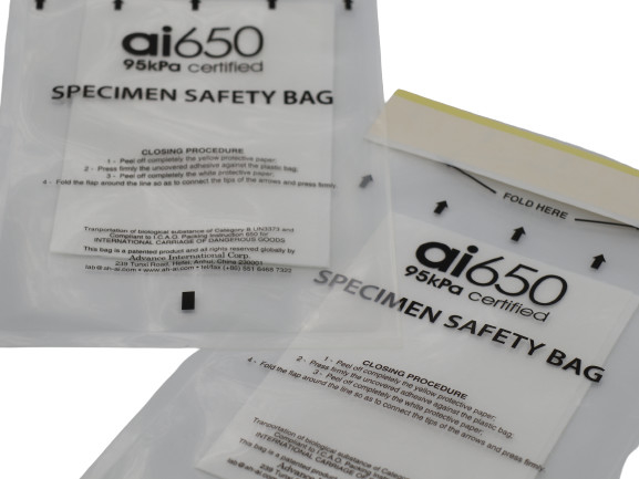 Borsa impermeabile dell'esemplare della serratura dello zip di rischio biologico del PE risigillabile medico su ordinazione della borsa per il laboratorio