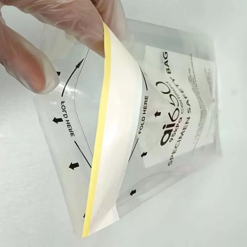 Sacchetti per il trasporto di campioni di pericolo biologico in plastica a chiusura a cerniera da 95kpa per laboratorio