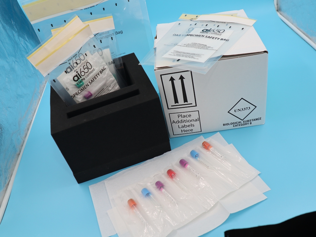 Confezione di ghiaccio in gel frigorifero e sacchetti di plastica da 95 kPa per campioni di sangue liquido