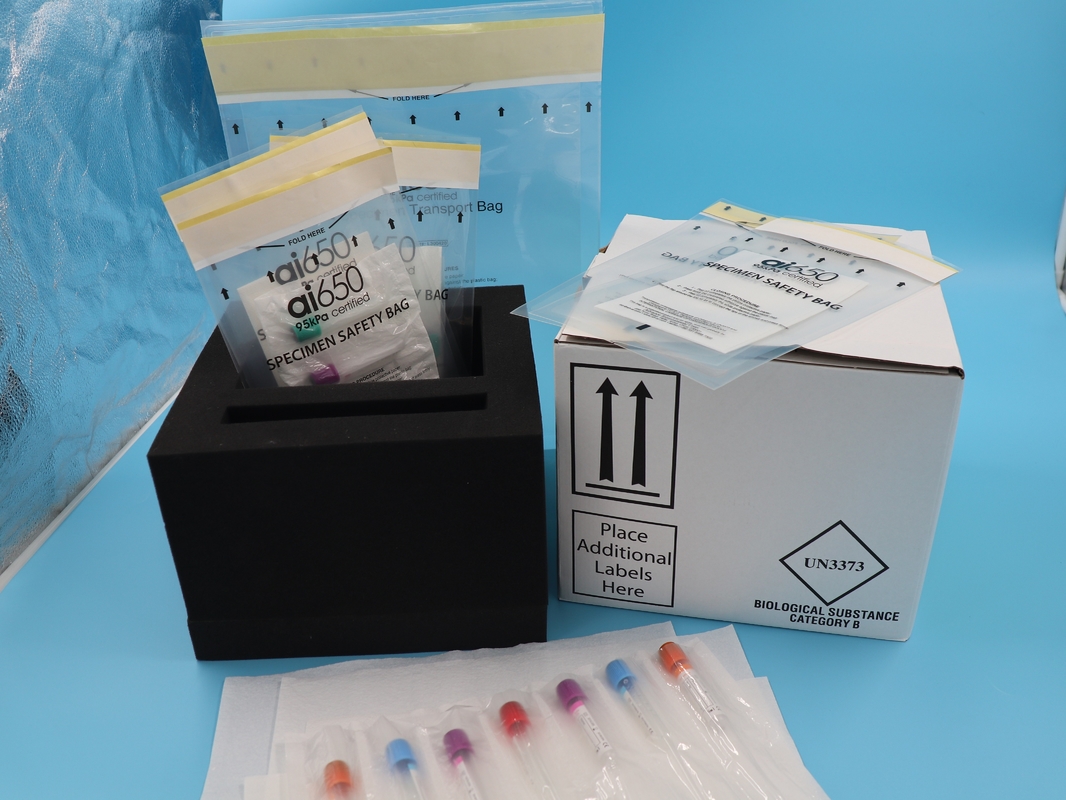 Confezione di ghiaccio in gel frigorifero e sacchetti di plastica da 95 kPa per campioni di sangue liquido