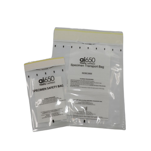 AIC 2ml spessore LDPE Poly Medical campione di trasferimento campione sacchetti per laboratori tre pareti Biohazard campione sacchetti campione