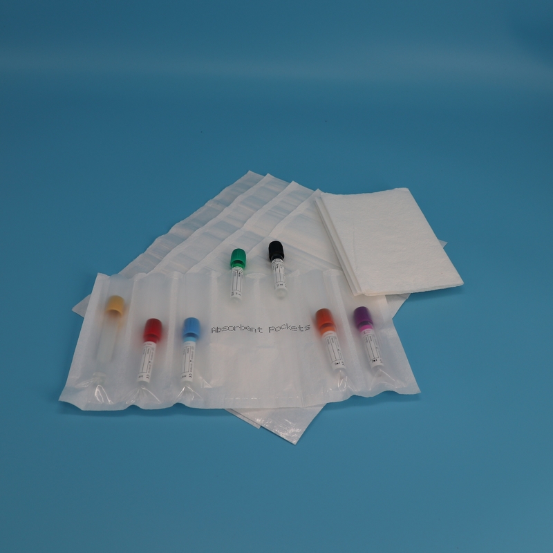 95kPa Tubi del siero per il turniquetto Prelievo di sangue Maniche di tasca assorbenti a 4 fessure 2400pcs/pacco Per chimici