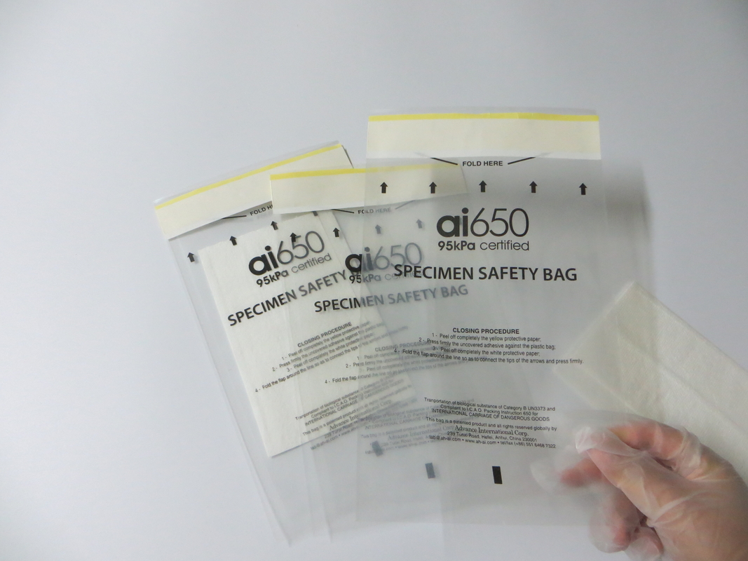 AI650 Pad assorbente per il trasporto di campioni medici, clinici o diagnostici 75 mm x 100 mm e assorbente di 50