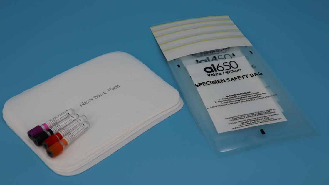 AI650 Vendita calda Ziplock Lab Zipper Bio Hazard Biohazard Esemplare di trasporto Poly Esemplare sacchetto