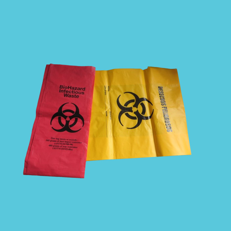 Sacchetti di rifiuti pericolosi per la salute Sacchetti di rifiuti infettivi per la conservazione dei rifiuti di pericolo per la salute Red Trash Liner Medical Grade 24.4inx24.4in