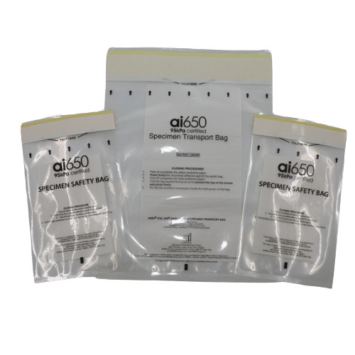 Dimensioni Plastico Giallo Rosso LDPE Cerniera Medico Biofasco Esemplare Portatore Sacchetto Con Tasca