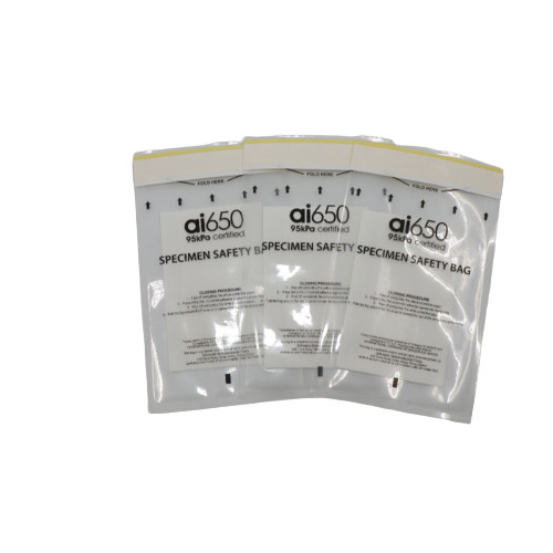 95 Kpa Medical Clear Biohazard Bags Laboratory 95 Kpa Esemplare Bag Transport Self Closing Collect Bag Per Ospedale