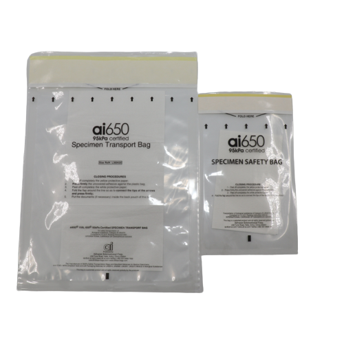 OEM Biological Specimen Transport Bag Disposable Biohazard Bag With 95kPa Pressure Resistance For UN3373 Compliance