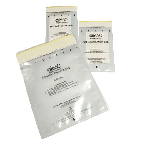 Sacchetto per campioni di pericolo biologico con sacchetto assorbente di 95 kPa testato a prova di perdite per il trasporto in laboratorio