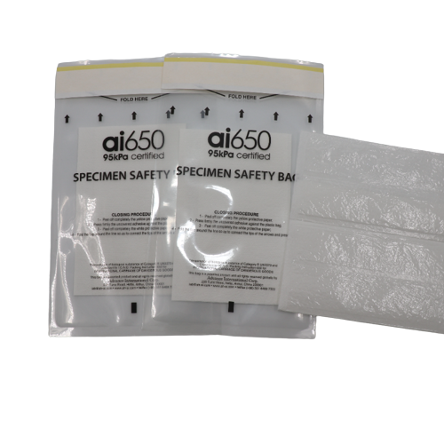 High-Absorbency Composite Pad For Specimen Bags Quickly Solidifies Leaked Liquids Prevents Cross-Contamination During Transport