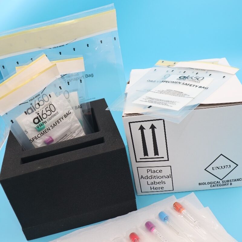 Kit per il trasporto dei campioni di tessuti UN3373 Scatola di trasporto con imballaggio secondario per il materiale biologico e sacchetto isotermico per il trasporto dei campioni